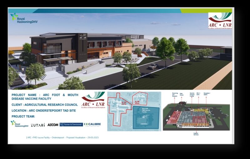 Overall view of the proposed ARC vaccine production facility, designed to strengthen South Africa’s capacity for locally manufactured foot-and-mouth disease vaccines. Photo: Supplied/ARC