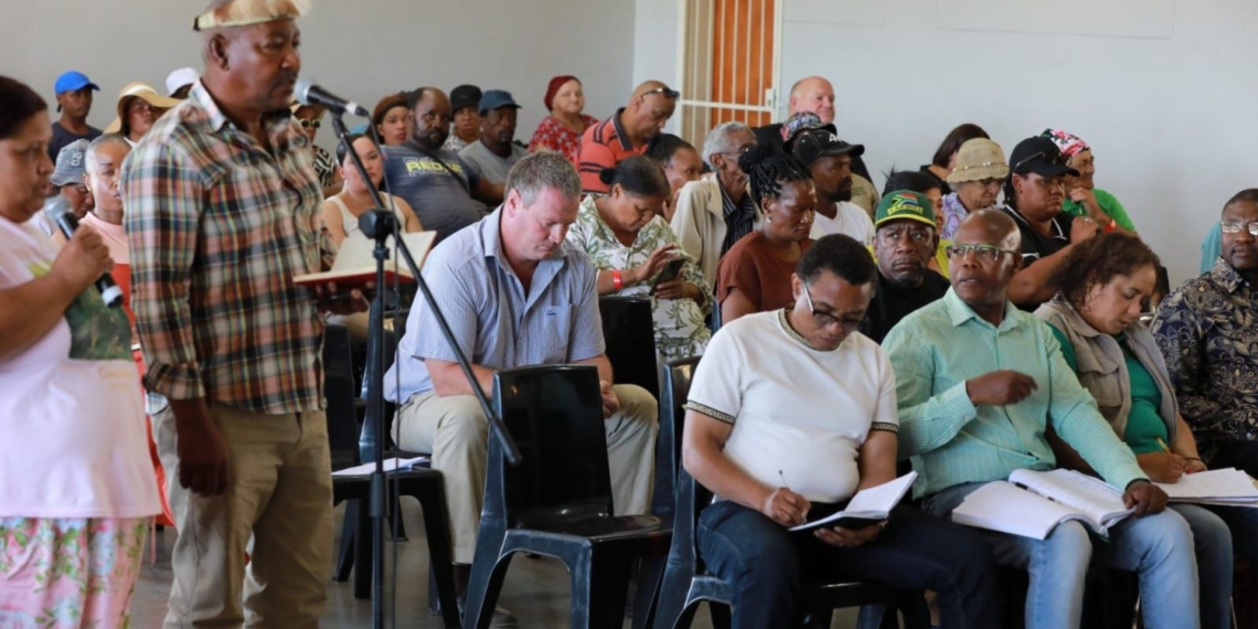 Farmworkers at the parliamentary oversight visit in the Western Cape. Photo: Supplied/Food For Mzansi