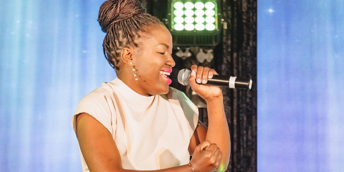 Felicia Ngomane, a finalist in Agri’s Got Talent 2025, performs on stage during the competition. Photo: Supplied/Agri’s Got Talent