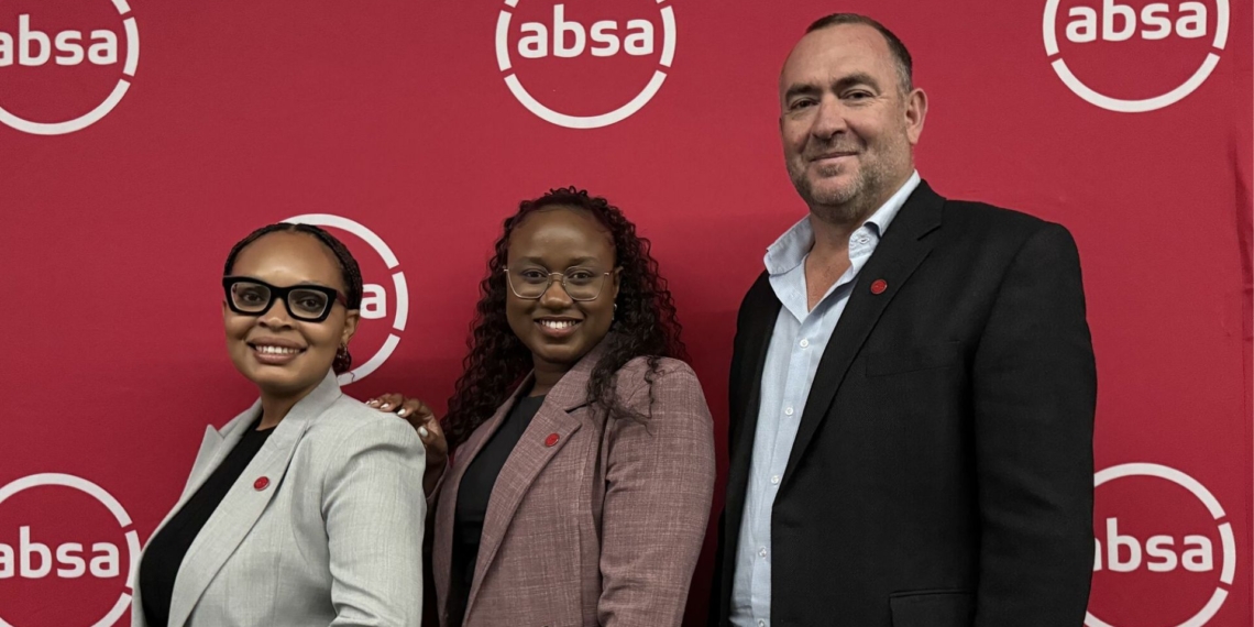 Left to right: Zama Sangweni, Nkhensani Mashimbyi, and Loffie Brandt of Absa Agribusiness. 
Photo: Agbiz