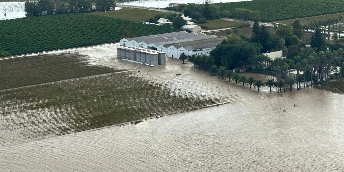 The recent severe storms in the Western Cape have caused major damage, and farmers are in distress. Photo: Supplied/Food For Mzansi
