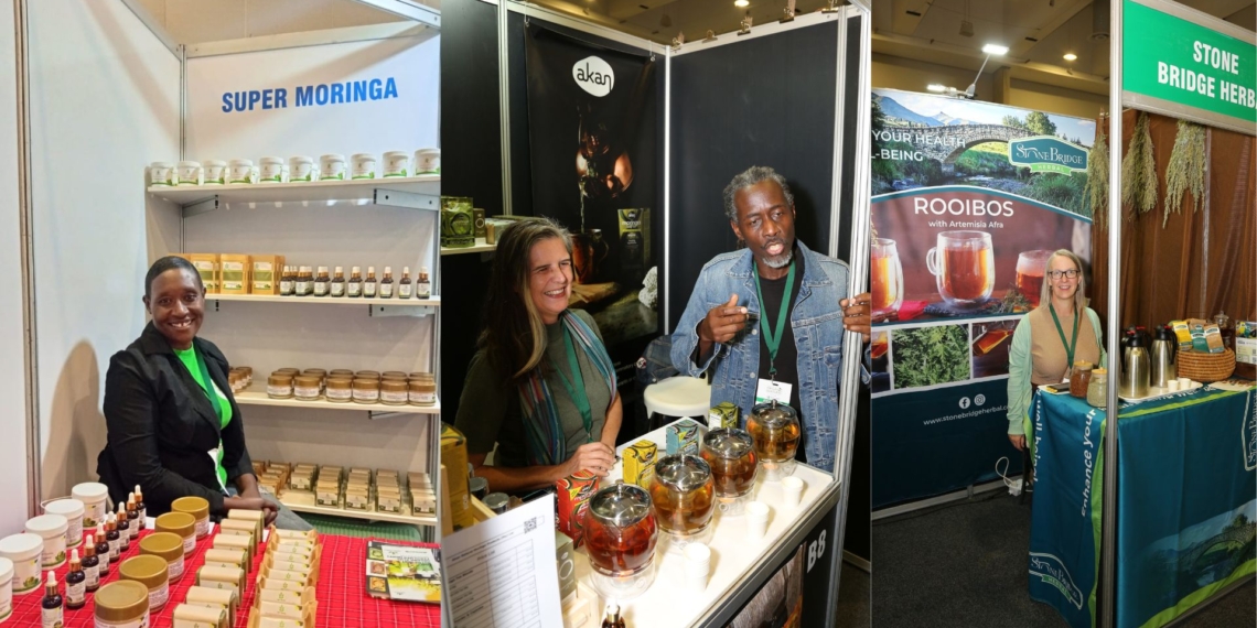 From left to right: Judy Otieno-Salano, founder of Super Moringa; Freda Linde-Gaisie and Richard Gaisie, co-founders of Akan Moringa; and Fiona Stephon, founder of Stone Bridge, whose brands show that it is possible to dream, turn that dream into action, and build visibility from a home kitchen to being tested, assessed, and showcased at an expo.
Photos: Piet van Wyk