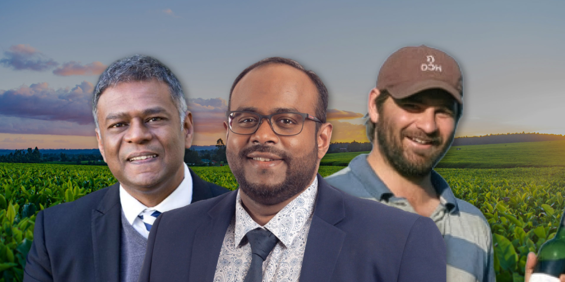 Prof. Kosheek Sewchurran, Quinton Naidoo and Bertie Coetzee share insights about regenerative agriculture in South Africa. Photo: Gareth Davies/Food For Mzansi