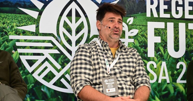 Bertie Coetzee of Lowerland Organic Farm in the Northern Cape during Regenerative Futures SA 2026. Photo: Food For Mzansi