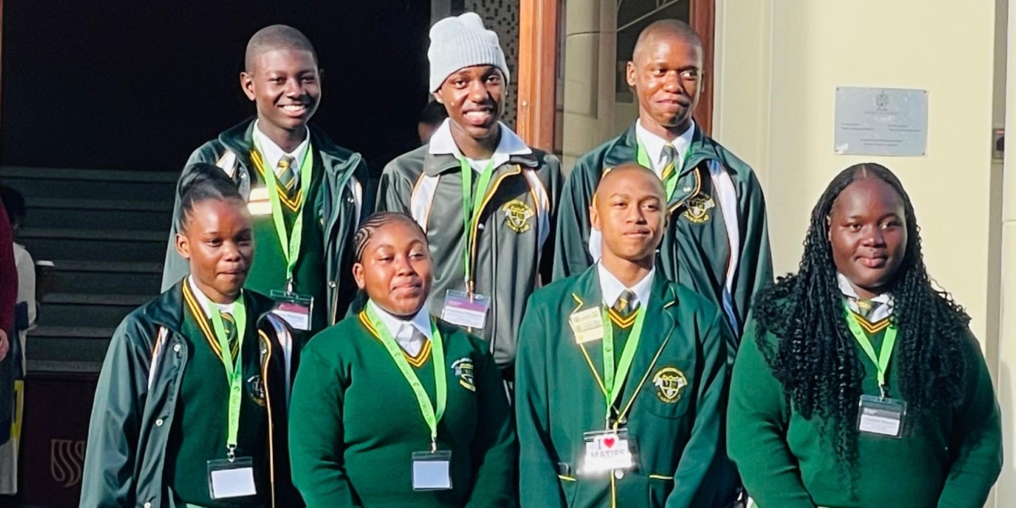 Some of the high school learners from six provinces who united at Stellenbosch University for the launch of the inaugural South Africa Youth Institute (SAYI). Photo: Lisakanya Venna/Food For Mzansi