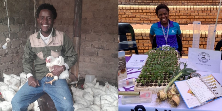 Mphatso Sithole used R10 500 saved from skipping his university graduation ceremony to launch his poultry business. Photos: Supplied/Food For Mzansi