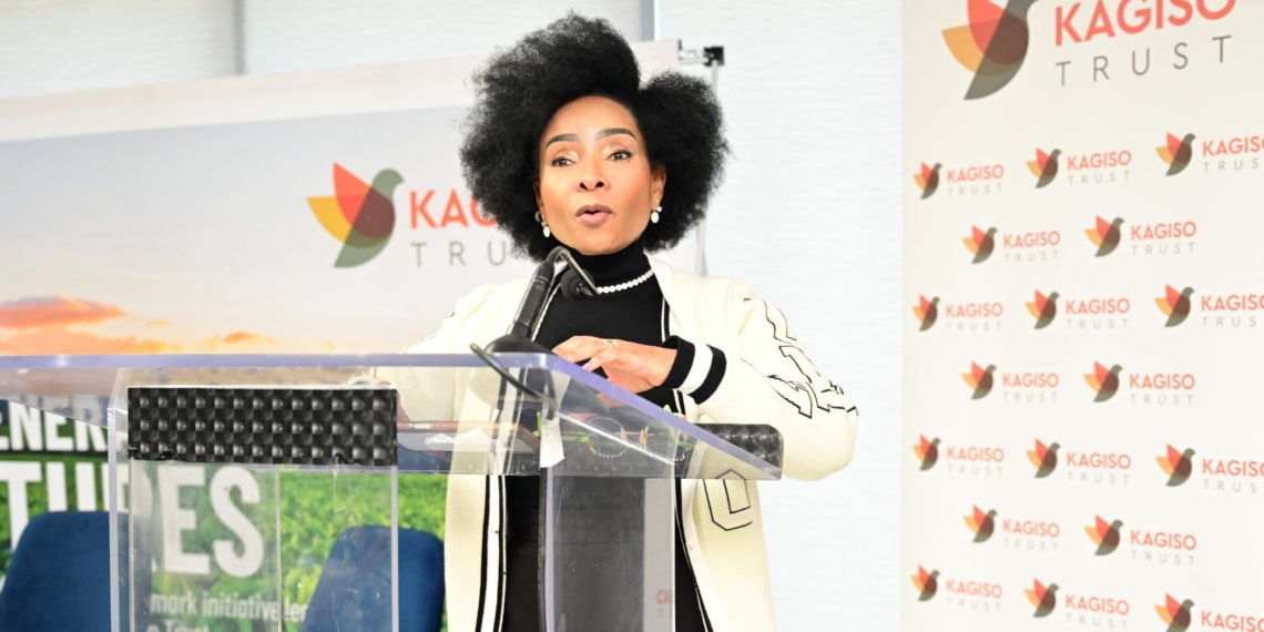 Professor Mamokgethi Phakeng addresses delegates at the Regenerative Futures SA 2026 conference, calling for a coordinated framework to scale sustainable farming practices in Mzansi.
Photo: Kagiso Trust/Food For Mzansi