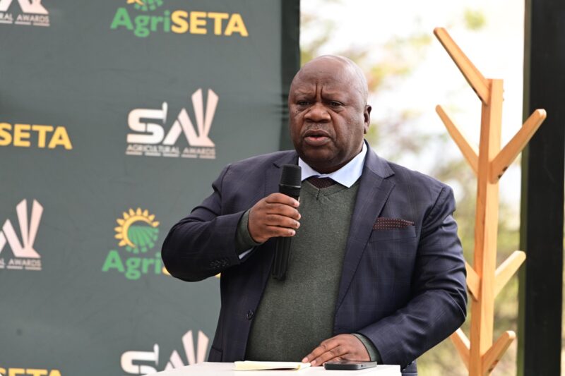 Acting AgriSETA CEO Fanny Phetla addresses attendees during the South African Agriculture Awards (SAAA) stakeholder breakfast. Photo: Food For Mzansi