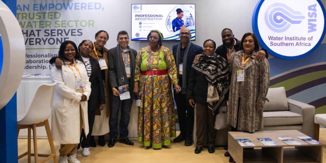 Minister Pemmy Majodina (in the middle) with WISA management at the conference in Cape Town: Photo: WISA