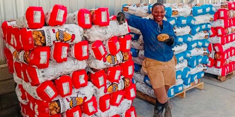 Nosipho Vuthela, a young Eastern Cape farmer and leader of Gedlumhlanga Youth Co-op, is among the women calling for greater access to land, support and opportunities to strengthen women’s participation and ownership in South African agriculture. Photo: Supplied/Food For Mzansi