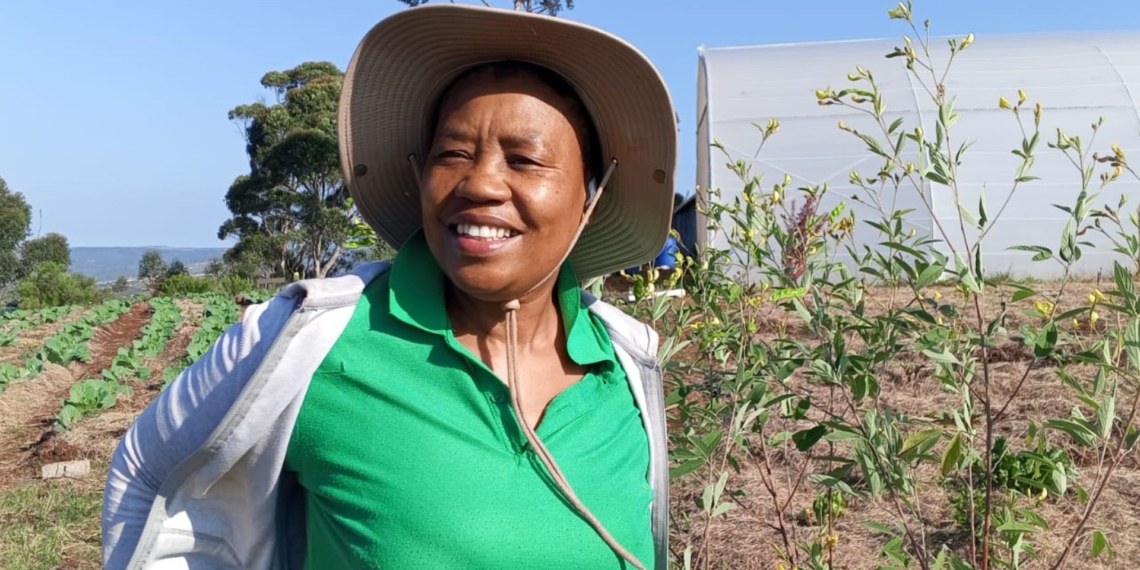 Former nurse Xolelwa Koncoshe is driving a sustainable food revolution in Ncera Village, Eastern Cape, through agroecology and community-led seed saving. Photo: Supplied/Food For Mzansi