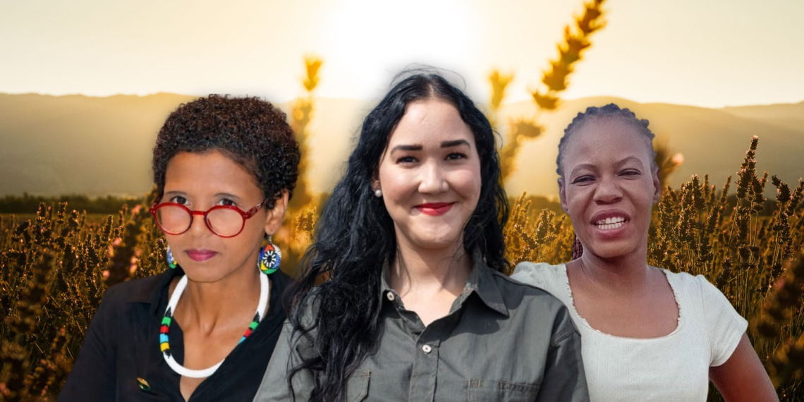 Emerentia Patientia, Elize Beukes and Raboane Paul have expressed how farming challenges takes a toll on women's well-being and mental  health. Photo: Supplied/Food For Mzansi