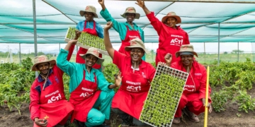 First-place winner of Shoprite’s inaugural Act For Change Food Garden Competition, ACFS Khunadi Food Garden in Mogoto Village, Limpopo, has improved crop protection and food production with a new shade-net structure. Photo: Supplied/Shoprite Act For Change