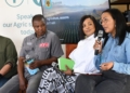 The panellists at FNB Business’s “Farming together” discussion at the Royal Show explored how market access, mentorship, financial discipline and strong commercial relationships can help farmers build sustainable businesses. Featured from the left are Bertram July (FNB’s distribution sales lead), commercial farmer Shakes Shabalala; Sandy Gumede (co-founder of Zulu Girl Wines), and Janis Robson (FNB’s head of development and SME business development). Photo: Food For Mzansi