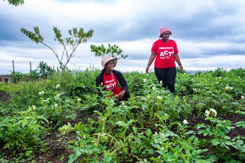 A new irrigation system has helped Ngxanga School Garden in Libode expand production, create three permanent jobs for local youth and introduce learners to hands-on gardening. Photo: Supplied/Shoprite Act For Change