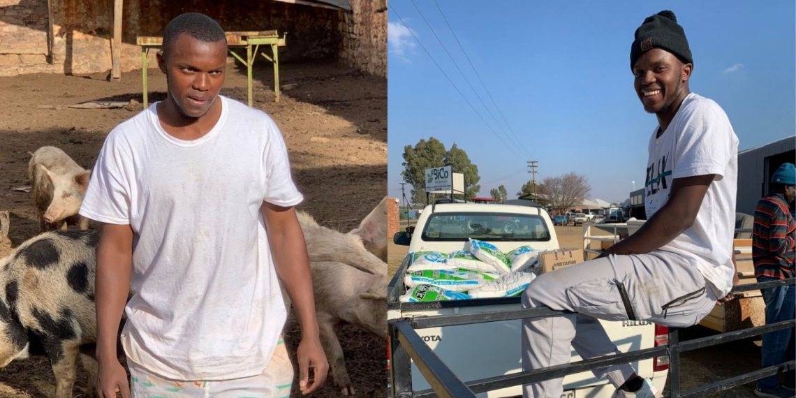 Thando Soroshi on his farm in Lady Grey, Eastern Cape, where he runs a mixed farming enterprise producing livestock, poultry, and vegetables. Photos: Supplied/Food For Mzansi